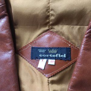 Vintage leather coat men or unisex